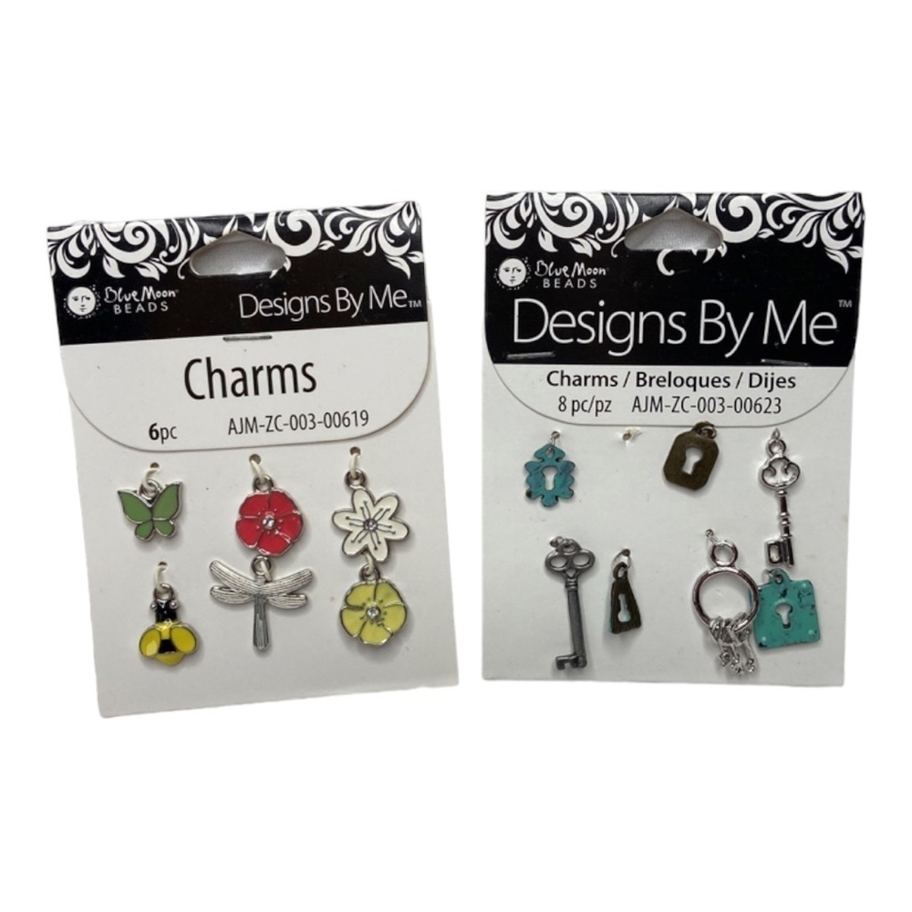 Blue Moon Beads Designs By Me Key Charm & Insect Mix Beads 13PC NEW